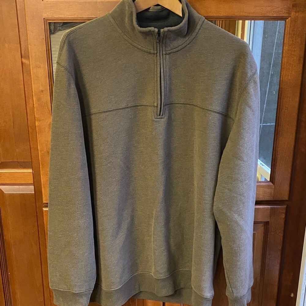 Arrow Men's Gray XL Pullover 1/4 Zip Sweatshirt Fall Spring